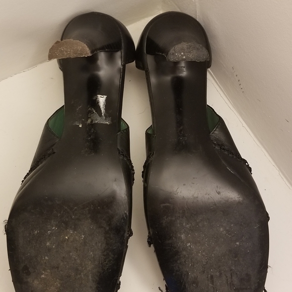 Vintage styled Hilary Radley black leather heels - Picture 6 of 7